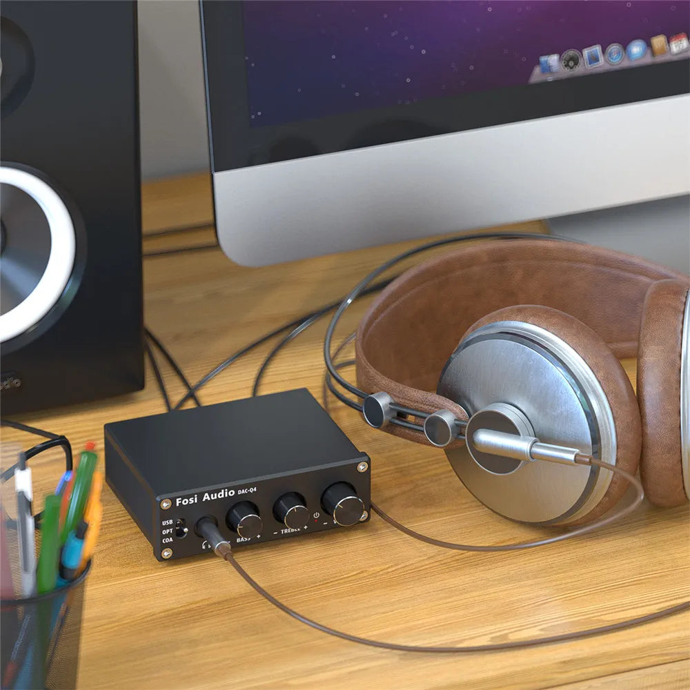 Fosi Audio Q4 Mini USB Gaming DAC & Headphone Amplifier