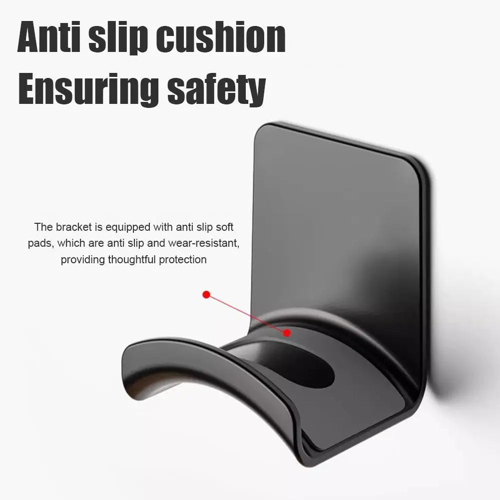 Universal Headphone Stand Adhensive Plastic Wall Mount Hanger Under Desk Headset Rack Holder Support For Gaming Earphone Bracket