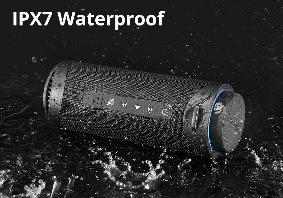 Tronsmart T7 Bluetooth Speaker - 360° Surround Sound, LED Modes, IPX7 Waterproof