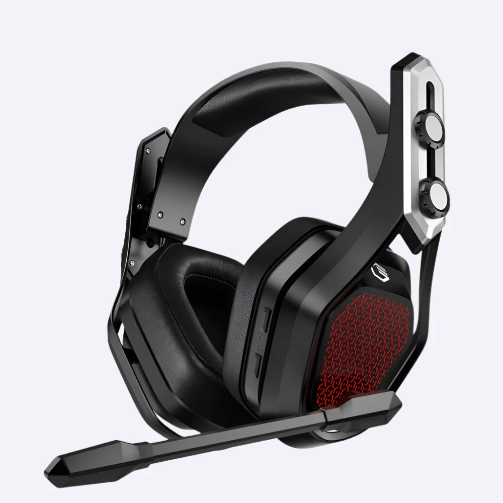 Iron Pro Wireless Gaming Headset – USB/3.5mm with Noise-Canceling Mic & 3D Surround Sound