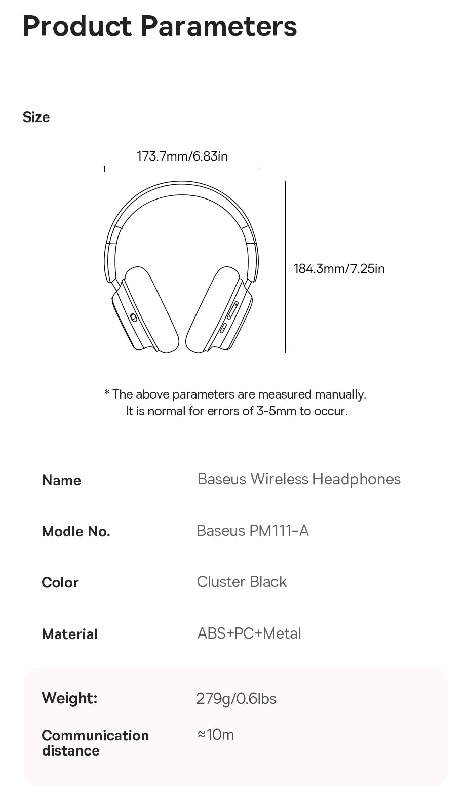 Baseus Bowie 10 Max Wireless Headphones - Hybrid Noise Cancelling, 120H Playtime