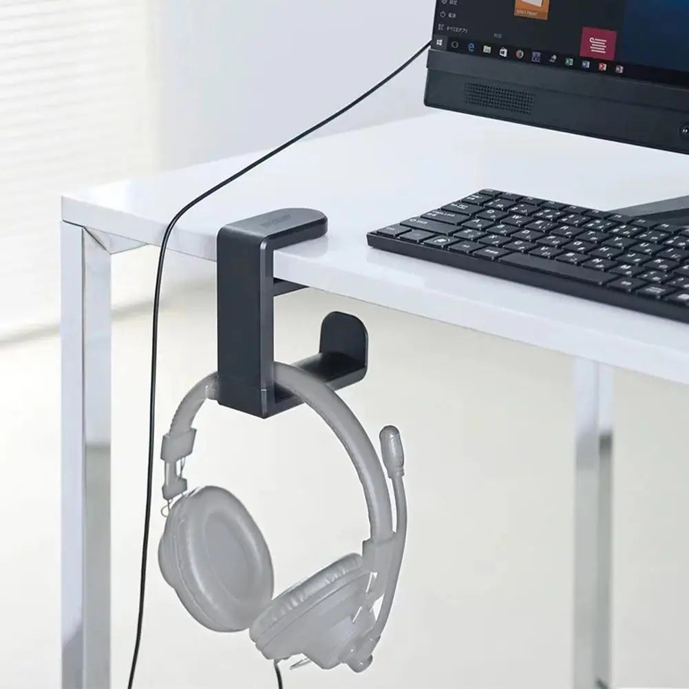 360° Rotating Headphone Stand Desktop Headset Holder PC Gaming Headset Desk Hanger Hook For Earphone Controller