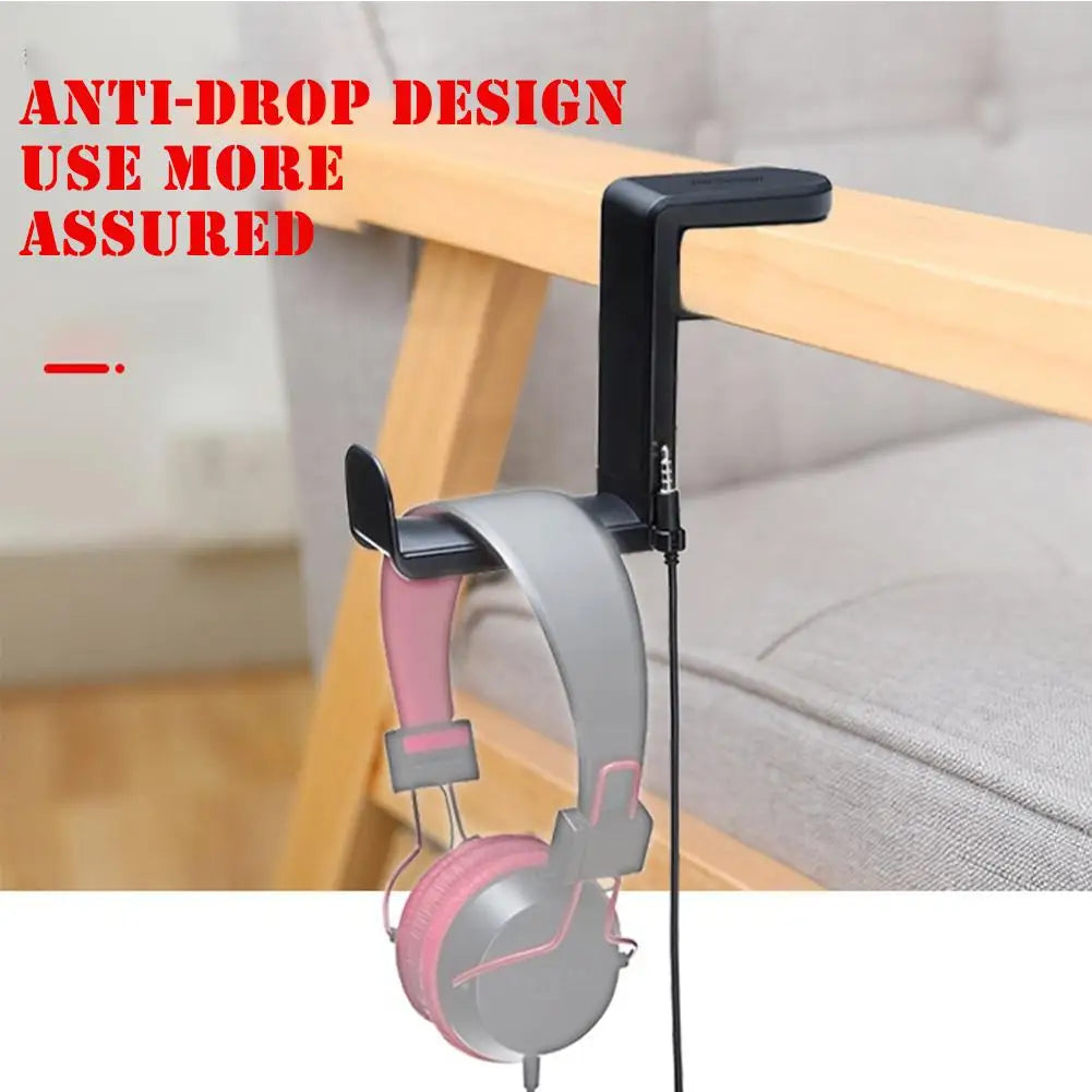 360° Rotating Headphone Stand Desktop Headset Holder PC Gaming Headset Desk Hanger Hook For Earphone Controller