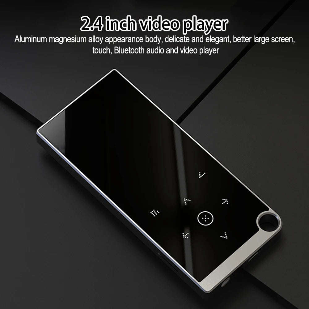 2.4-inch Screen Bluetooth5.0 Mp3 Player Touch Key Portable Audio Lossless Music Hifi Walkman FM/Ebook/Recorder/MP4 Video Player